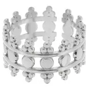 Anello largo fantasia - stile etnico - regolabile - Acciaio inossidabile 316L x1