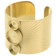 Anello regolabile per cabochon da 4mm e 6mm -Acciaio inox dorato 316L|raw }}