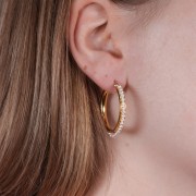 Creole da 28 mm per tessitura di perline - Acciaio inox 304 Gold x2