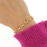 Ciondolo mini cuore 7x5 mm in resina epossidica - Placcato oro - Turchese x1