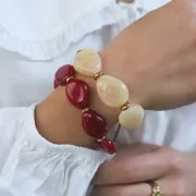 Rondelle lisce 7,5 mm - dorato con oro fino x5