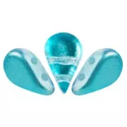 Perle di vetro Amos® di Puca® 5x8 mm - Ice Slushy Blue Curacao x10g