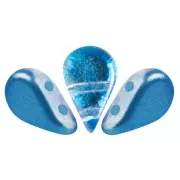 Perle di vetro Amos® di Puca® 5x8 mm - Ice Slushy Blue Raspberry x10g