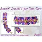 Perle di vetro Amos® di Puca® 5x8 mm - Ice Slushy Purple Grape x10g