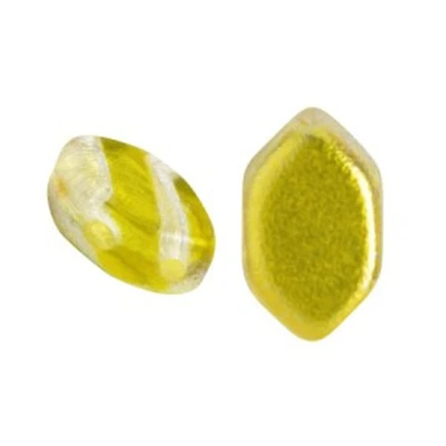 Perle di vetro Paros® by Puca® 7x4 mm - Ice Slushy Pineapple x10g