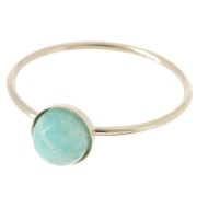 Anello per cabochon da 6 mm - Misura 57 - Gold filled x1