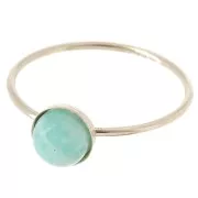 Anello per cabochon da 6 mm - Misura 57 - Gold filled x1