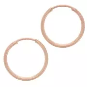 Mini orecchini cerchio 14 mm - gold filled rosa x2