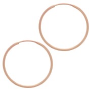 Mini orecchini cerchio 24 mm - gold filled rosa x2