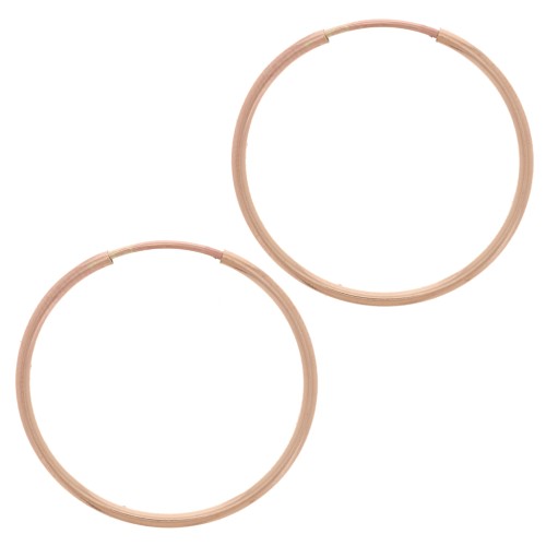 Mini orecchini cerchio 24 mm - gold filled rosa x2