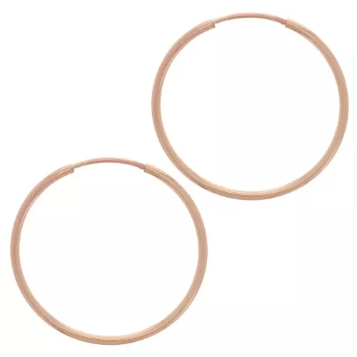 Mini orecchini cerchio 24 mm - gold filled rosa x2