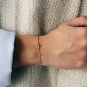 Distanziatore rotondo da 4,5 mm con Ossido di zirconio - Gold filled - Ametista x1