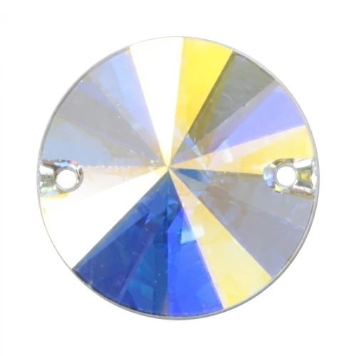 Cabochon PureCrystal 3200 forato mm. 10 Crystal AB x1