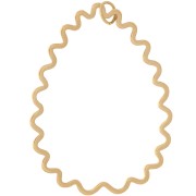 Pendente goccia ondulato 41x31 mm - Acciaio inossidabile 316L dorato x1