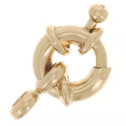 Chiusura da 9 mm - 1 anello - placcato oro 3 micron x1