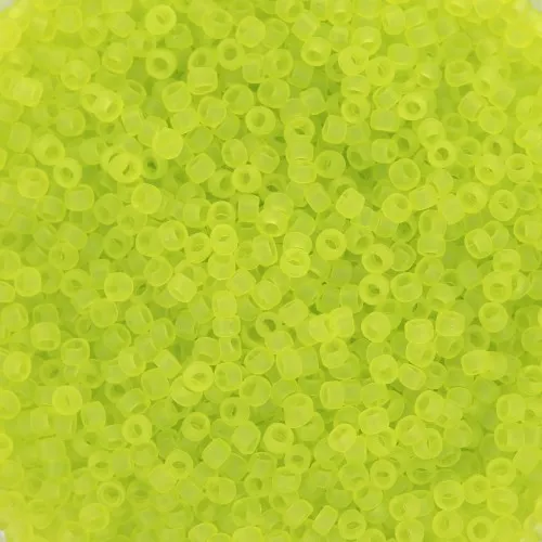 Rocaille Toho 15/0 TO15R4F - Trasparente verde lime smerigliato x8g