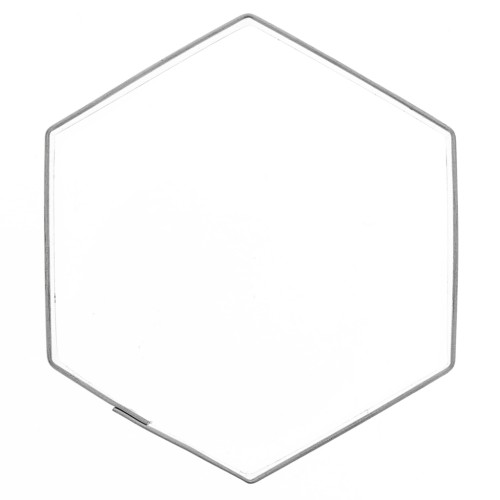 Stampo in acciaio inox per modellazione 62x69 mm - Esagono x1