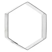 Stampo in acciaio inox per modellazione 62x69 mm - Esagono x1