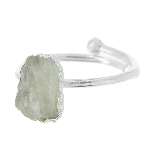 Anello con gemma druzy - Misura 48 - 56 - Argento 925 - Pietra di luna x1