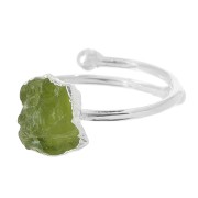 Anello con gemma druzy - Misura 48 - 56 - Argento 925 - Peridoto x1|raw }}