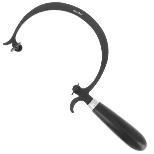 Bocfil bijoutier en acier profondità 12 cm forme arrondi - Noir x1