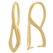 Gancio per pendente scavato 20 mm - Argento 925 dorato x1