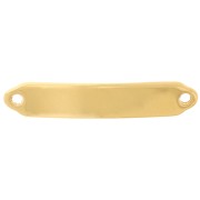 Distanziatore barra curva 36x7 mm per incisione - dorato oro fino x1|raw }}