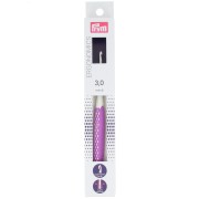 Gancio ergonomico in plastica per lana Prym - 3 mm - Bianco - Fucsia x1|raw }}