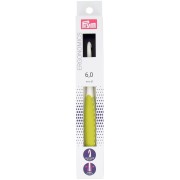 Gancio ergonomico in plastica per lana Prym - 6 mm - Bianco - Verde lime x1|raw }}