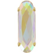 Cristallo incastonato Aurora A4161 Long Classical Oval 21x7 mm Dorato -Crystal AB x1|raw }}