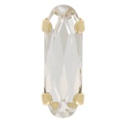 Cristallo incastonato Aurora A4161 Long Classical Oval 15x5 mm - Dorato - Crystal x1|raw }}