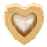 Cristallo incastonato Aurora A4831 Antique Heart 15.5x14 mm - Dorato - Crystal AB x1