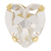 Cristallo incastonato Aurora A4831 Antique Heart 11x10 mm - Dorato - Crystal x1|raw }}