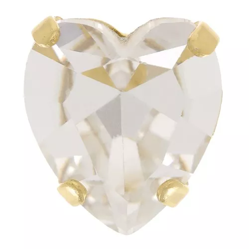 Cristallo incastonato Aurora A4831 Antique Heart 11x10 mm - Dorato - Crystal x1