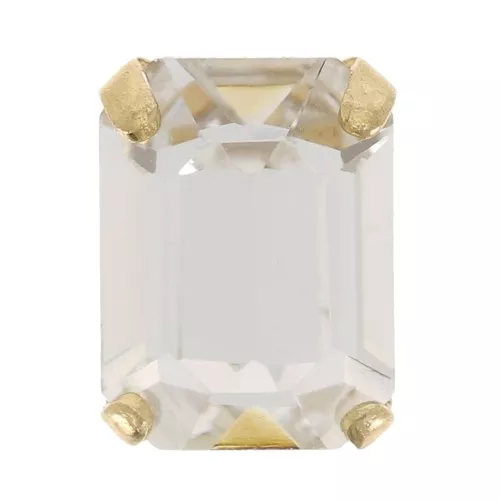 Cristallo incastonato Aurora A4610 Step Cut Octagon 8x6 mm - Dorato - Crystal x1