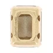 Cristallo incastonato Aurora A4610 Step Cut Octagon 8x6 mm - Dorato - Crystal x1