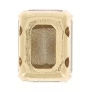 Cristallo incastonato Aurora A4610 Step Cut Octagon 8x6 mm - Dorato - Crystal AB x1