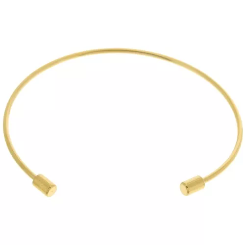 Bracciale sottile 1,7 mm con tubo svitabile - Acciaio inox 304 dorato x17cm