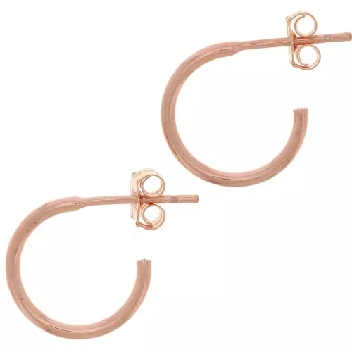 Orecchini decorativi a cerchio aperto 12 mm - rosa Gold filled x2