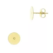 Orecchini perno disco 10 mm - Acciaio inossidabile 304Ldorato x20