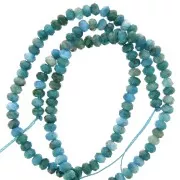 Perle sfaccettate rotonde appiattite 4.5x3 mm - Apatite x39cm