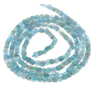 Perle di pietra semipreziosa sfaccettata 2x2 mm - Apatite x40cm
