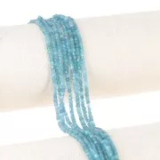 Perle di pietra semipreziosa sfaccettata 2x2 mm - Apatite x40cm