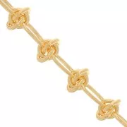 Catena con effetto nodo 9,8 mm - Dorato x50cm