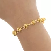 Catena con effetto nodo 9,8 mm - Dorato x50cm