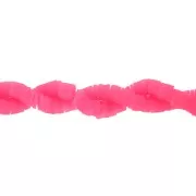 Perline rondelle in argilla polimerica Heishi 6x1 mm - Rosa neon traslucido x40cm