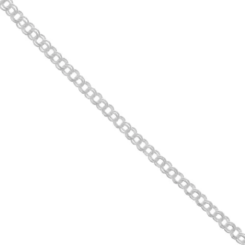 Catena Forzatina a doppio anello 5 mm - Argentato x49cm