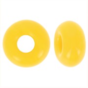 Perle a foro grande - Donuts 14 mm - Giallo opaco x10|raw }}