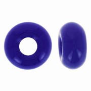 Perle a foro grande -Donuts 14 mm - Cobalto opaco x10|raw }}