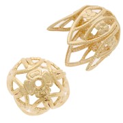 Conchiglia in filigrana 13 mm - Dorato con oro fino x1|raw }}